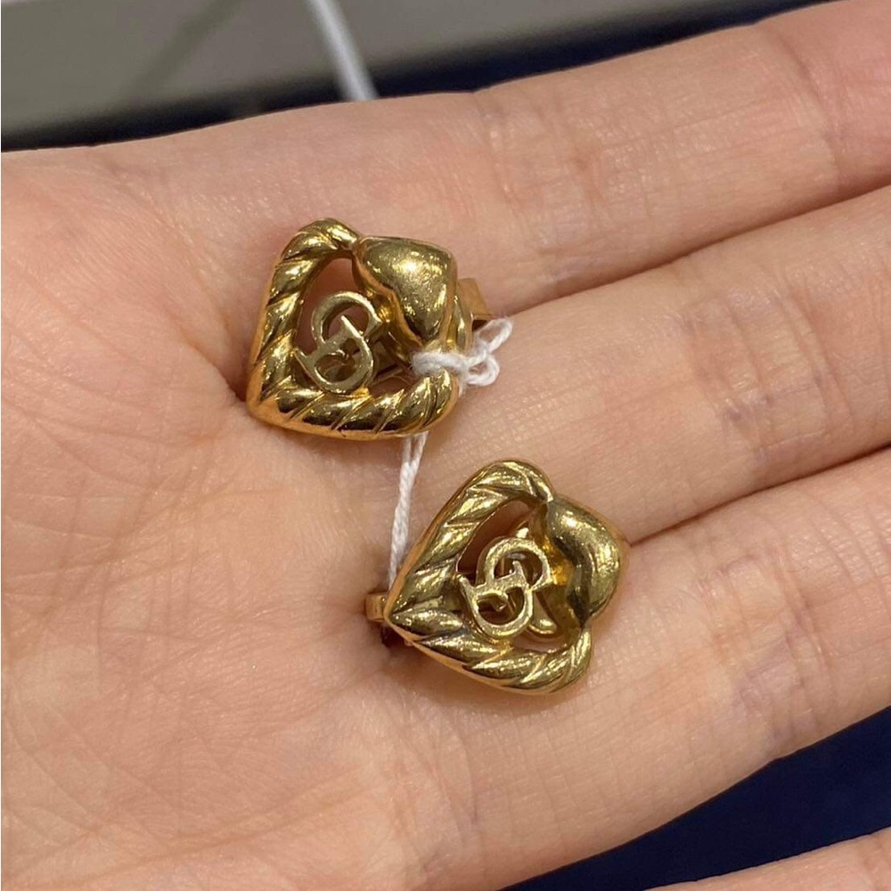 Dior clip earrings gold tone